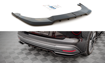 Mittlerer Diffusor Heck Ansatz DTM Look für Skoda Enyaq iV Carbon Look