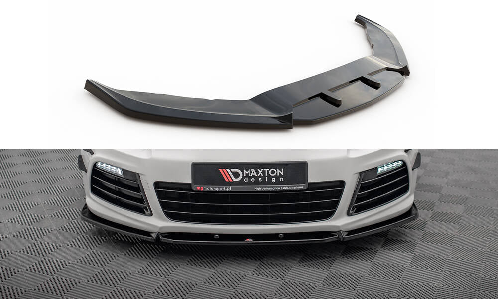 Front Ansatz V.3 für VW Scirocco R Mk3 schwarz Hochglanz