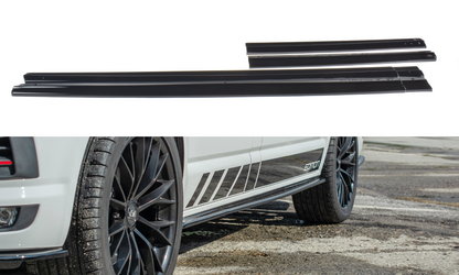 Seitenschweller Ansatz für VW T6 schwarz Hochglanz