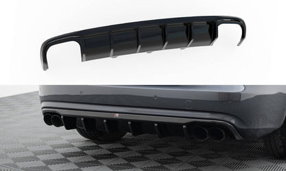 Diffusor Heck Ansatz für Audi A4 B8 Facelift (Doppelauspuff li. re.)