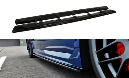 Seitenschweller Ansatz für V.1 für SUBARU WRX STI schwarz Hochglanz