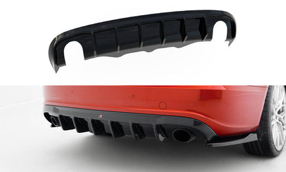 Diffusor Heck Ansatz für Audi A5 S-Line Sportback 8T (Einzelauspuff li. re.)