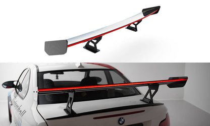 Carbon Spoiler With Internal Brackets Uprights V.1 + LED BMW 1er M E82