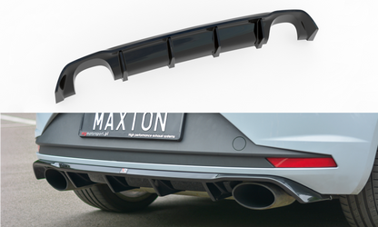 Diffusor Heck Ansatz für Seat Leon III Cupra schwarz Hochglanz