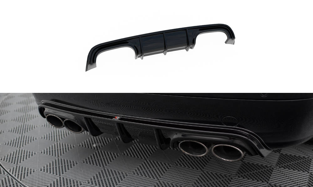 Diffusor Heck Ansatz für Mercedes-Benz CLK W209 schwarz Hochglanz