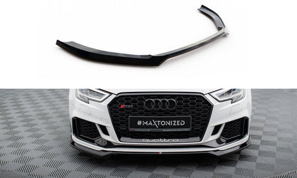 Front Ansatz V.5 für Audi RS3 Limousine 8V Facelift schwarz Hochglanz