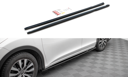 Seitenschweller Ansatz für Honda Civic Mk9 schwarz Hochglanz