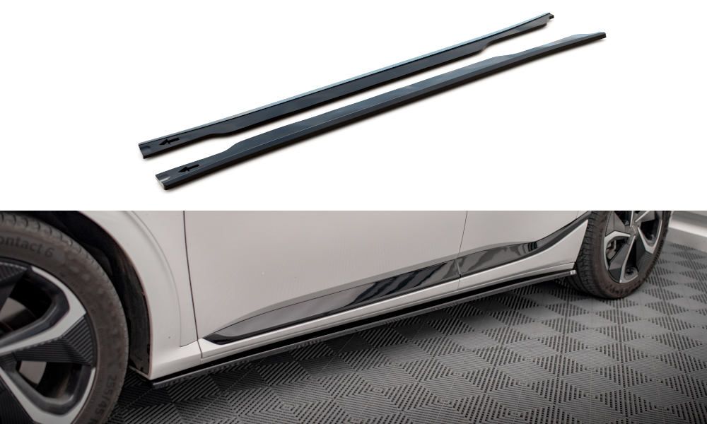 Seitenschweller Ansatz für Kia EV6 GT-Line Mk1 schwarz Hochglanz