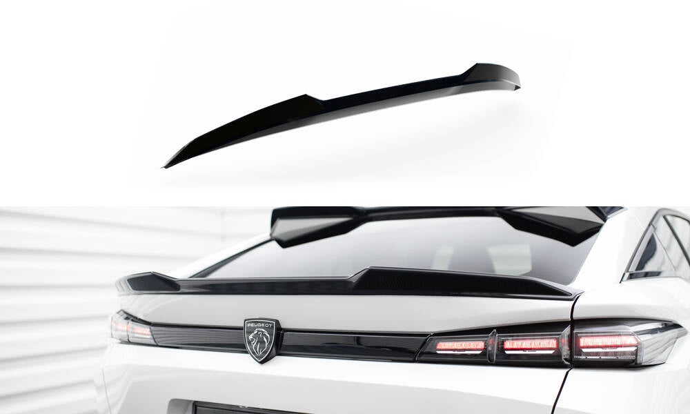Niedriger Spoiler CAP 3D für Peugeot 408 Mk1 schwarz Hochglanz