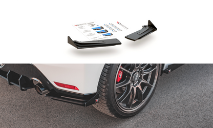 Street Pro Heck Ansatz Flaps Diffusor +Flaps für Toyota GR Yaris Mk4 schwarz Hochglanz