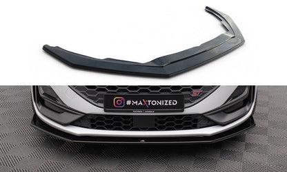 Front Ansatz V.6 für Ford Focus ST / ST-Line Mk4 Facelift schwarz Hochglanz