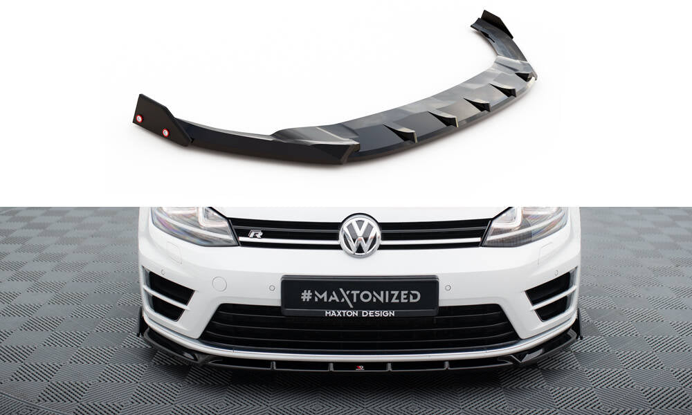 Front Ansatz V.5 + Flaps für VW Golf R / R-Line Mk7