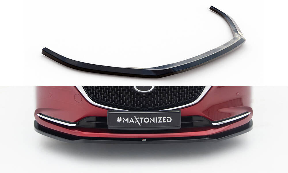 Front Ansatz V.1 für Mazda 6 Mk3 Facelift schwarz Hochglanz