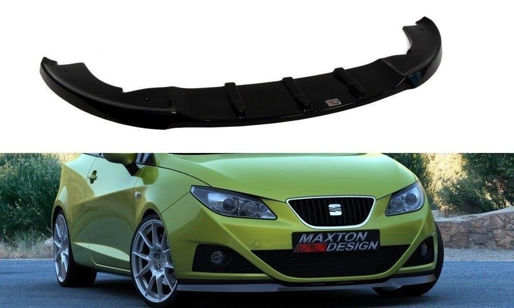 Front Ansatz für SEAT IBIZA IV (6J) vor Facelift schwarz Hochglanz
