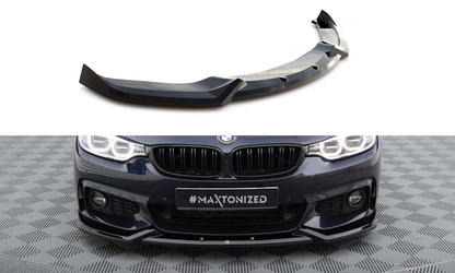Front Ansatz V.5 für BMW 4er Coupe / Gran Coupe / Cabrio M-Paket F32 / F36 / F33 schwarz Hochglanz