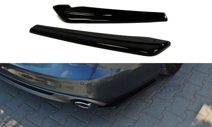 Heck Ansatz Flaps Diffusor für AUDI A6 C7 S-LINE AVANT Carbon Look