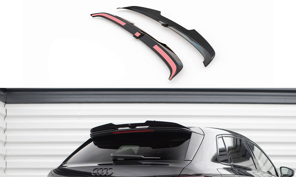 Spoiler CAP V.2 für Audi RS3 / S3 / A3 S-Line Sportback 8Y / 8Y Facelift schwarz Hochglanz
