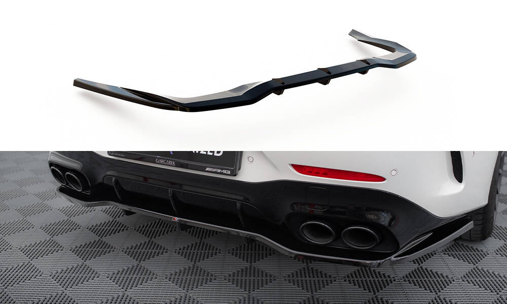Mittlerer Cup Diffusor DTM Look Heck Ansatz für Mercedes-AMG GT 43 4 Door Coupe V8 Styling Package schwarz Hochglanz