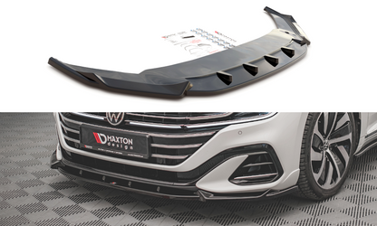 Front Ansatz V.1 für VW Arteon R-Line Facelift schwarz Hochglanz