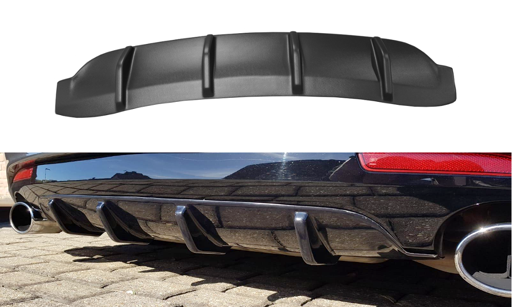 Diffusor Heck Ansatz für VOLKSWAGEN SCIROCCO MK.3 R FACELIFT schwarz Hochglanz