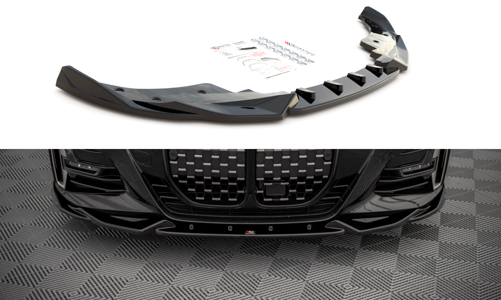 Front Ansatz V.2 für BMW 4er M-Paket / M440i G22 / G23 / G22 Facelift / G23 Facelift schwarz Hochglanz