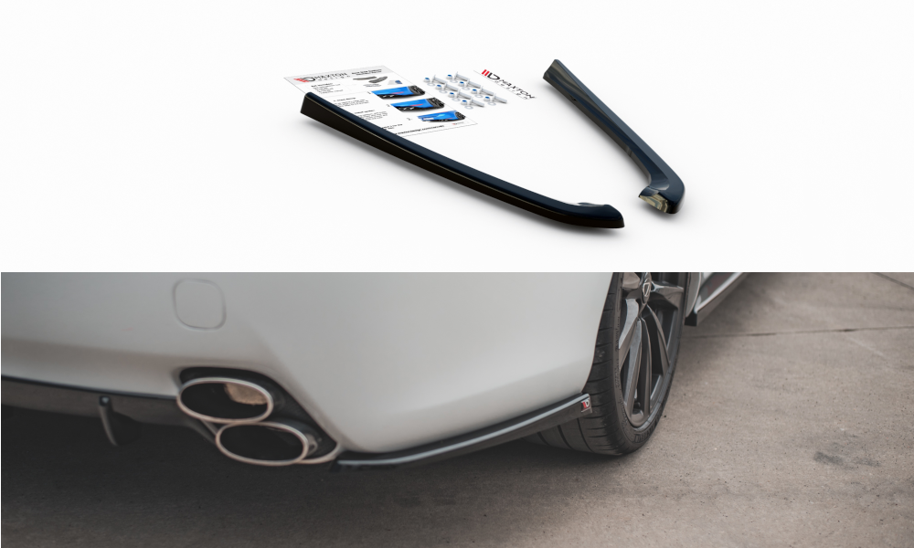 Heck Ansatz Flaps Diffusor für Lexus IS F Mk2 schwarz matt