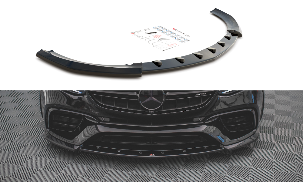 Front Ansatz V.3 für Mercedes-Benz E63 AMG Kombi/Limousine S213/W213 schwarz Hochglanz