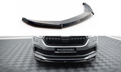 Front Ansatz V.1 für Skoda Kodiaq Sportline Mk1 Facelift schwarz Hochglanz