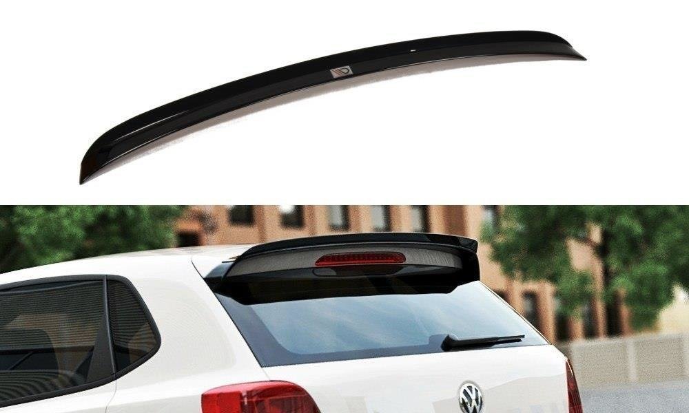 Spoiler CAP für VW Polo GTI Mk5 Facelift schwarz Hochglanz