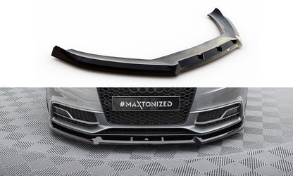 Front Ansatz V.3 für Audi S5 / A5 S-Line Coupe / Sportback 8T Facelift schwarz Hochglanz