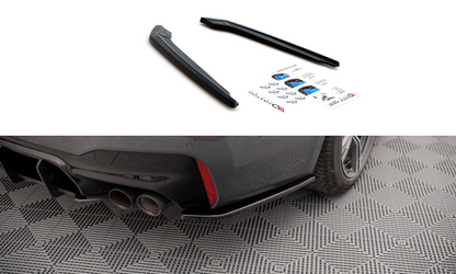 Heck Ansatz Flaps Diffusor für BMW M5 F90 schwarz Hochglanz