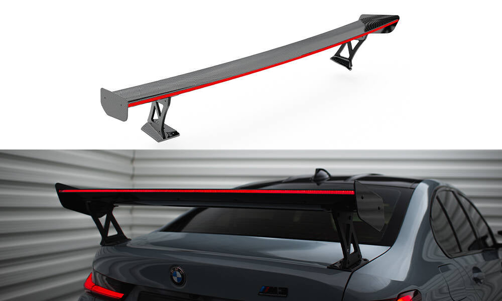 Carbon Spoiler With External Brackets Uprights + LED BMW M3 G80 / M340i G20 / 3 M-Paket G20 / 3 Standard G20
