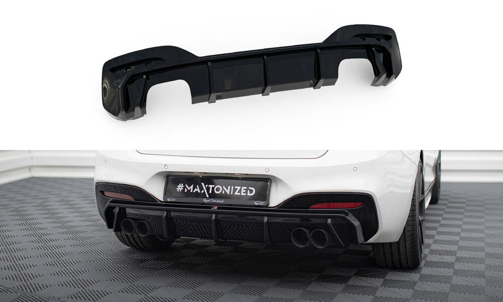 Diffusor Heck Ansatz V.3 für BMW 1er M-Paket / M140i F20 Facelift (Doppelauspuff li. re.)
