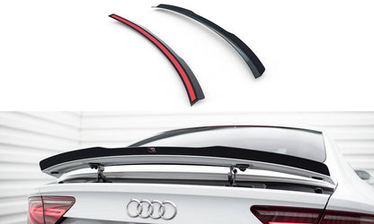 Spoiler CAP für Audi A7 / S7 / A7 S-Line C7 / C7 Facelift schwarz Hochglanz