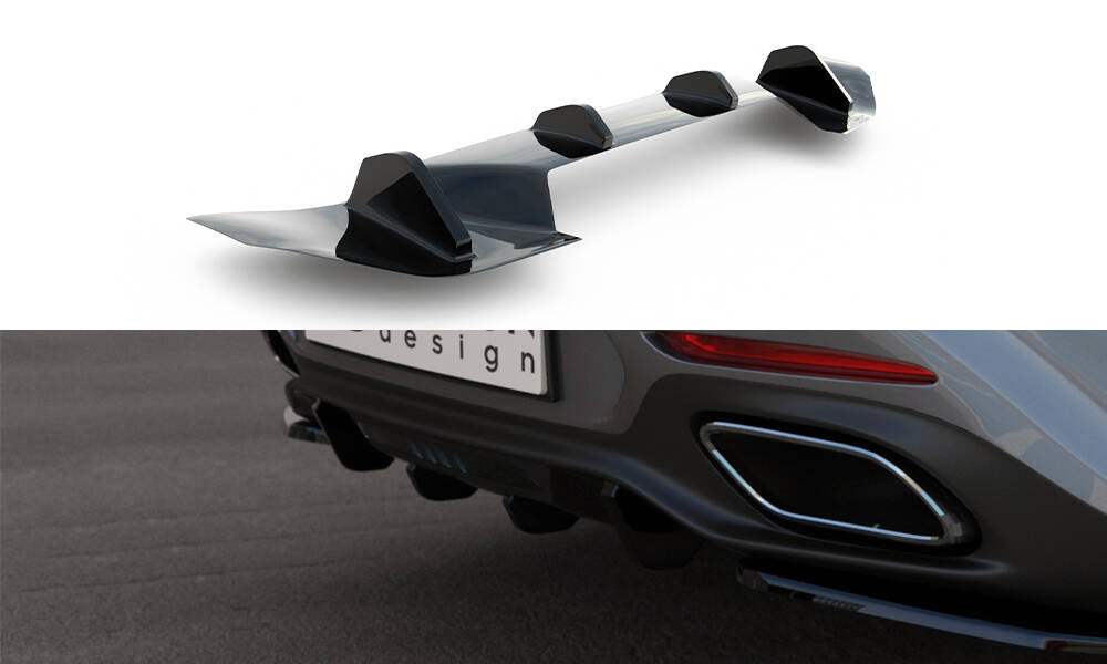 Diffusor Heck Ansatz für Mercedes-AMG GT / GT S C190 Facelift schwarz Hochglanz