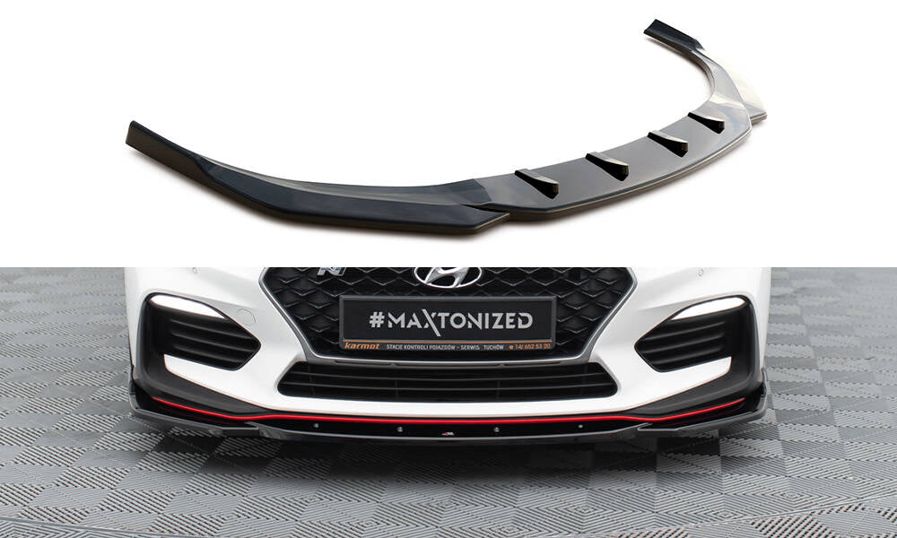 Front Ansatz V.4 für Hyundai I30 N Mk3 Hatchback/ Fastback schwarz Hochglanz