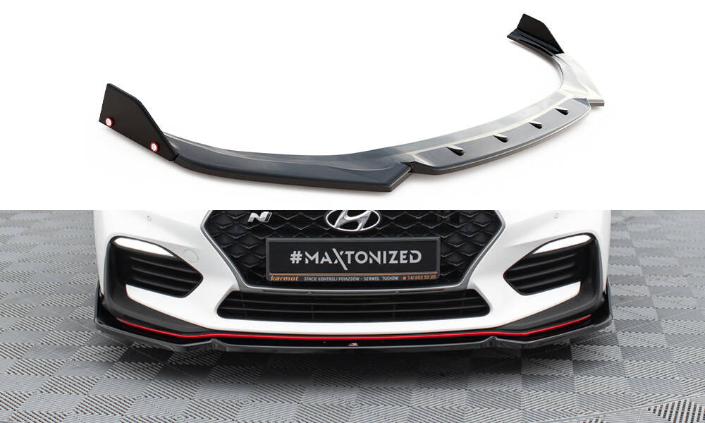 Front Ansatz V.6 + Flaps für Hyundai I30 N Mk3 Hatchback/Fastback