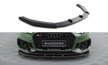 Front Ansatz V.1 für Audi RS4 B9 schwarz Hochglanz