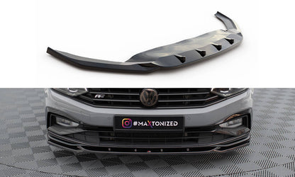 Front Ansatz V.2 für VW Passat R-Line B8 Facelift schwarz Hochglanz