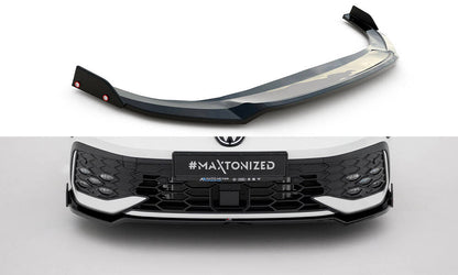 Front Ansatz V.3 + Flaps für VW Golf GTI / GTE / R-Line Mk8 Facelift