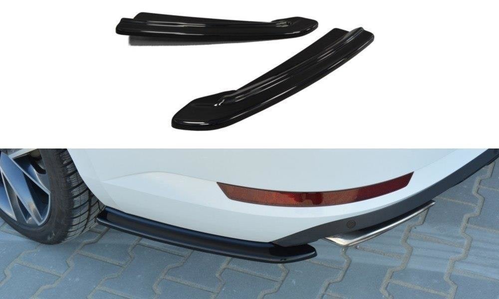 Heck Ansatz Flaps Diffusor für SKODA SUPERB III schwarz matt