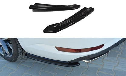 Heck Ansatz Flaps Diffusor für SKODA SUPERB III schwarz matt