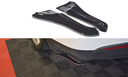 Heck Ansatz Flaps Diffusor V.1 für TESLA MODEL X  schwarz Hochglanz