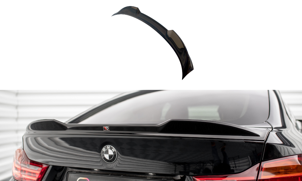 Spoiler CAP 3D für BMW 4er Gran Coupe Standard / M-Paket F36 / F36 Facelift schwarz Hochglanz