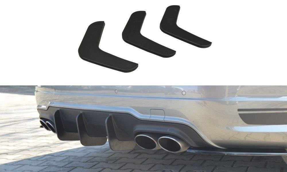 Diffusor Heck Ansatz für Heckschürze für v.2 Mercedes C W204 AMG-Line (FACELIFT)