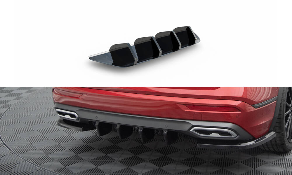 Diffusor Heck Ansatz für Seat Tarraco FR Mk1 schwarz Hochglanz