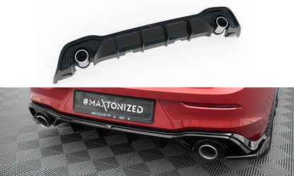 Diffusor Heck Ansatz + Endrohre für VW Golf GTE / R-Line Mk8 / Mk8 Facelift