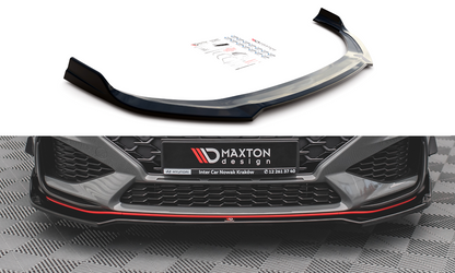 Front Ansatz V.3 für Hyundai I30 N / I30 N-Line Hatchback/Fastback Mk3 Facelift schwarz Hochglanz
