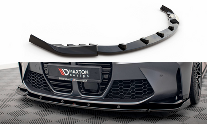 Front Ansatz V.3 für BMW M3 Limousine / Touring G80 / G81 schwarz Hochglanz