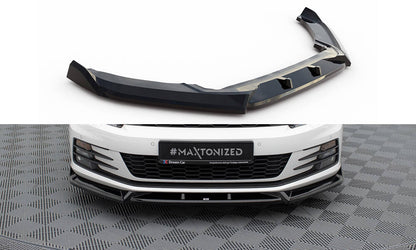 Front Ansatz V.2 für VW Scirocco Mk3 Facelift schwarz Hochglanz